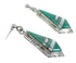 Southwest Turquoise Inlay Silver Earrings RX55326