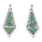 Southwest Turquoise Genuine Sterling Silver Earrings RX55337