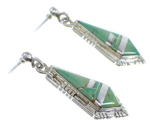 Southwest Turquoise Genuine Sterling Silver Earrings RX55337