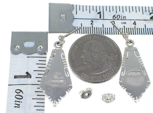 Southwest Turquoise Genuine Sterling Silver Earrings RX55337