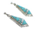 Southwest Turquoise Sterling Silver Earrings RX55342
