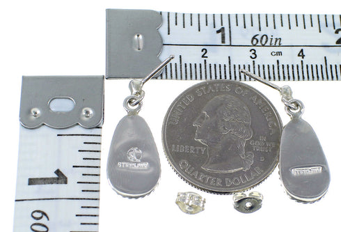 Southwestern Sterling Silver Turquoise Inlay Earrings RX55367