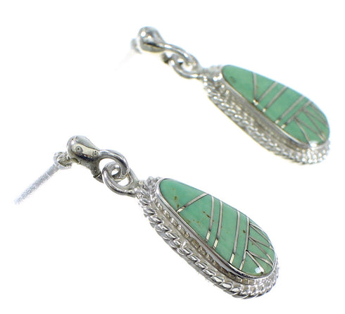 Authentic Sterling Silver And Turquoise Earrings RX55368