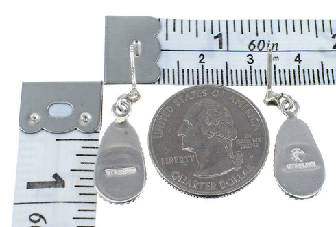 Authentic Sterling Silver And Turquoise Earrings RX55368