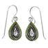 Authentic Sterling Silver Turquoise Tear Drop Hook Earrings RX55418