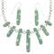 Sterling Silver Turquoise And Opal Southwest Necklace And Earring Set CX52671