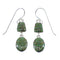 Turquoise Inlay Sterling Silver Hook Dangle Earrings YX52593