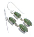 Turquoise Inlay Sterling Silver Hook Dangle Earrings YX52593