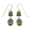 Turquoise Sterling Silver Hook Dangle Southwestern Earrings YX52597