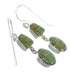 Turquoise Sterling Silver Hook Dangle Southwestern Earrings YX52597