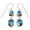 Southwestern Multicolor Sterling Silver Hook Dangle Earrings YX52613