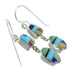 Southwestern Multicolor Sterling Silver Hook Dangle Earrings YX52613