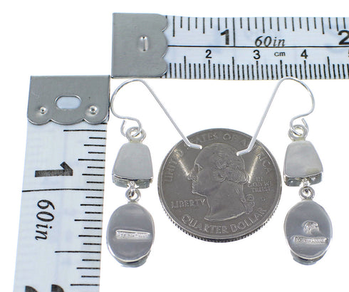 Multicolor Inlay Sterling Silver Hook Dangle Southwestern Earrings YX52614