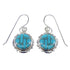 Turquoise And Silver Southwest Hook Earrings YX52616