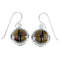 Multicolor Inlay Southwestern Sterling Silver Hook Earrings YX52702