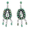 Turquoise Sterling Silver Post Dangle Earrings YX53294
