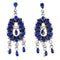 Lapis Sterling Silver Southwestern Post Dangle Earrings YX53300