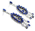 Lapis Sterling Silver Southwestern Post Dangle Earrings YX53300