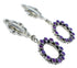 Magenta Turquoise Sterling Silver Post Dangle Southwestern Earrings YX53436