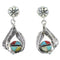 Multicolor Sterling Silver Feather Earrings YX53104