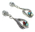 Multicolor Sterling Silver Feather Earrings YX53104