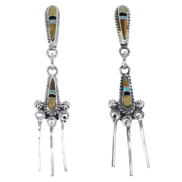 Multicolor Sterling Silver Southwestern Earrings YX53111