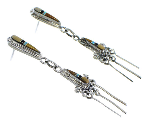 Multicolor Sterling Silver Southwestern Earrings YX53111