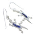 Lapis Sterling Silver Lizard Earrings YX52734