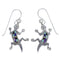 Multicolor Sterling Silver Hook Dangle Earings Lizard YX52757