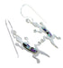 Multicolor Sterling Silver Hook Dangle Earings Lizard YX52757