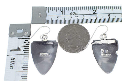 Turquoise Sterling Silver Hand Hook Earrings YX52769