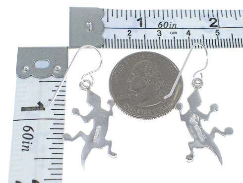 Multicolor Sterling Silver Hook Dangle Earings Lizard YX52759