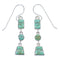 Turquoise Southwestern Sterling Silver Hook Dangle Earrings YX52778