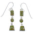 Southwestern Turquoise Sterling Silver Hook Dangle Earrings YX52784