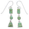 Southwestern Turquoise Sterling Silver Hook Dangle Earrings YX52786