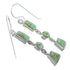 Southwestern Turquoise Sterling Silver Hook Dangle Earrings YX52786