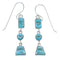 Turquoise Sterling Silver Southwestern Hook Dangle Earrings YX52790