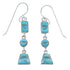 Turquoise Sterling Silver Southwestern Hook Dangle Earrings YX52790