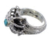 Southwestern Turquoise Sterling Silver Spider Ring Size 5-1/4 AX52965