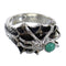 Turquoise Silver Southwestern Spider Ring Size 8-1/4 AX53010