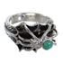 Turquoise Silver Southwestern Spider Ring Size 8-1/4 AX53010