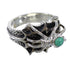 Turquoise Silver Southwestern Spider Ring Size 8-1/4 AX53010