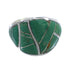 Turquoise Inlay Sterling Silver Ring Size 7-1/2 AX53177