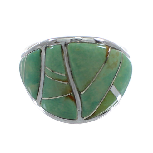 Genuine Sterling Silver Turquoise Ring Size 5 AX53182