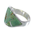 Genuine Sterling Silver Turquoise Inlay Ring Size 6-3/4 AX53183