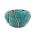 Turquoise Inlay Sterling Silver Ring Size 8-1/4 AX53293