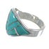 Turquoise Southwestern Sterling Silver Ring Size 6-3/4 AX53292