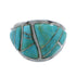 Turquoise Silver Jewelry Ring Size 5-3/4 AX53303