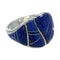 Sterling Silver Southwestern Lapis Ring Size 6-3/4 AX53354