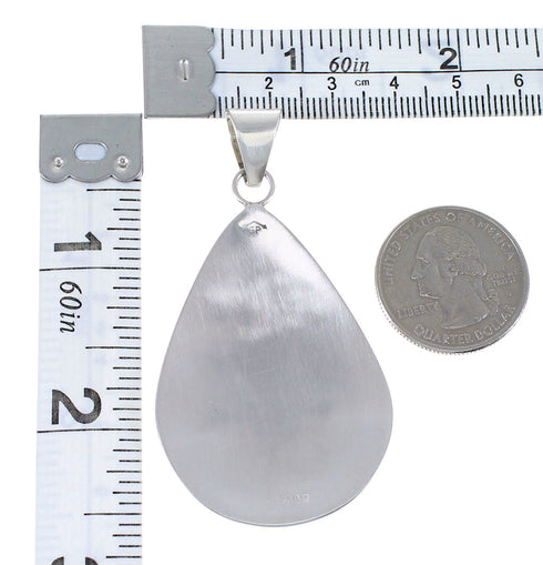 George Phillips Corn Stalk Kokopelli Hopi Indian Silver Pendant EX53854